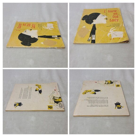 I Know An Old Lady Rose Bonne Alan Mills 1961 Abner Grabof Book + Sheet Music - Picture 7 of 9